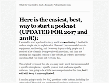 Tablet Screenshot of podcaststarter.com